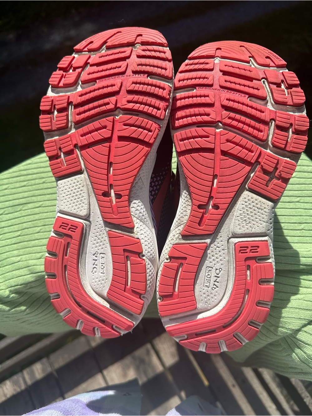 Brooks Women’s Navy Running Shoes with Purple & Coral Details - Picture 4 of 4